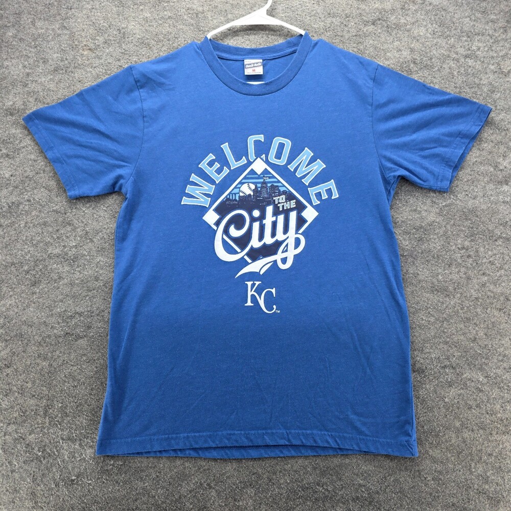 Kansas City Royals Shirt Mens Medium Short Sleeve Blue Charlie Hustle